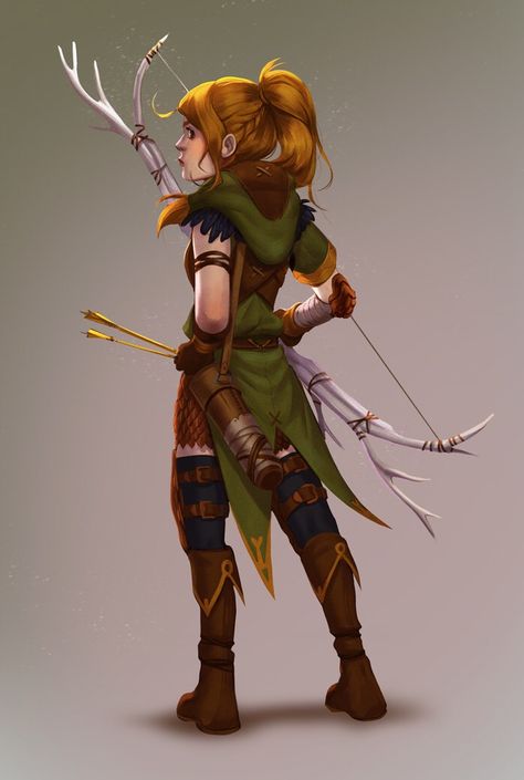 Archer Gnome Ranger, Ranger Rpg, Female Halfling, Dnd Halfling, Ranger Dnd, Female Gnome, Pathfinder Character, Roleplay Characters, Dungeons And Dragons Characters