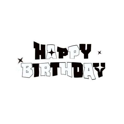 Birthday Deco Ideas, Happy Birthday Design Ideas, Hbd Png, Font Happy Birthday, Happy Birthday Aesthetic, Happy Birthday Star, Pin Png, Birthday Font, Kartu Ulang Tahun Diy