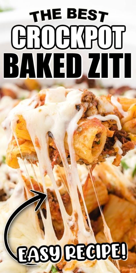 Crock Pot Ziti, Crock Pot Baked Ziti, Slow Cooker Baked Ziti, Beef Seasoning, Ground Beef Crockpot Recipes, Slow Cooker Ground Beef, Slow Cooker Pasta Recipes, Ground Beef Seasoning, Crockpot Pasta Recipes