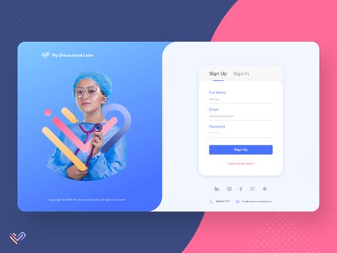 Healthcare Portal Sign Up Screen by IngeniousPixel | Dribbble | Dribbble Sign Up Design Website, Website Sign Up Design, Sign Up Page Design Website, Sign Up Form Design, Sign Up Page Ui, Sign Up Page Design, Login Web, Login Page Design, Login Screen