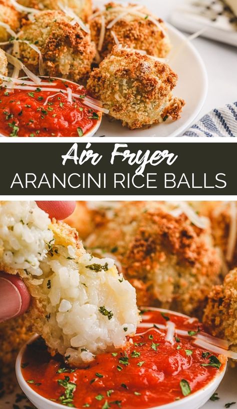 Macaroni And Cheese Balls Air Fryer, Air Fryer Rice Balls, Air Fryer Arancini, Arancini Rice Balls, Sriracha Chicken, Fluffy Rice, Random Recipes, Potato Rice, Family Fresh Meals