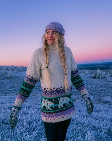 Nordic Outfit, Norway Fashion, Granola Girl Outfits, Granola Outfits, Norway Winter, Gallery Show, Seek Peace, Nordic Sweater, Hits Different