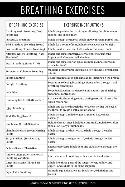 Breathing Exercises Christina Carlyle, Health Mindset, Alternate Nostril Breathing, Social Emotional Activities, Diaphragmatic Breathing, Survival Skills Life Hacks, Anti Dieting, Brain Exercise, Respiratory Health