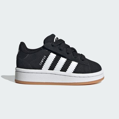 adidas Shop the CAMPUS 00s CF EL I - Black at adidas.com/us! See all the styles and colors of CAMPUS 00s CF EL I - Black at the official adidas online shop. Adidas Shoes Kids, Adidas Kids Shoes, Adidas Campus Shoes, Kid Lifestyle, Pretty Shoes Sneakers, Adidas Campus, Adidas Shop, Elastic Laces, Happy Socks