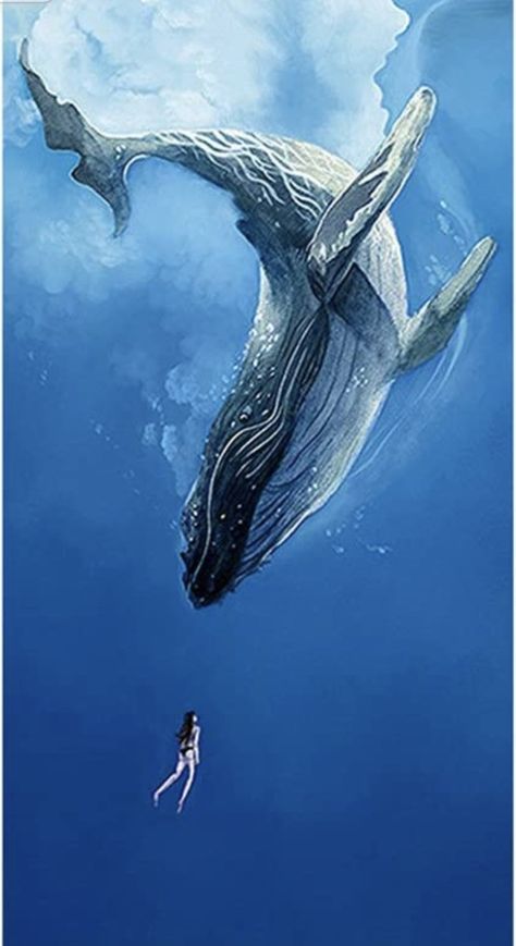 Blue Whale Painting, Whale Painting, Whale Illustration, Whale Art, Paintings Canvas, A Whale, Simple Acrylic Paintings, Humpback Whale, Art Et Illustration