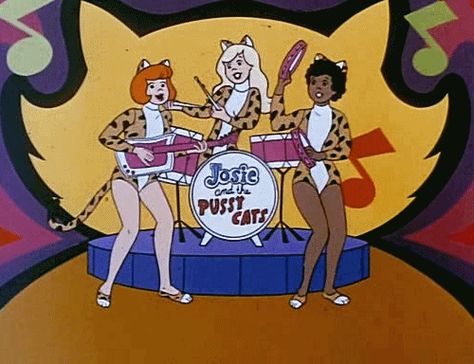 Cartoon List, 70s Cartoons, Tv Theme Songs, Collage Pics, Josie And The Pussycats, Morning Cartoon, Music Ideas, Cartoon Photo, Saturday Morning Cartoons