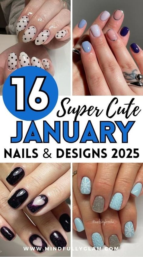 january nails 2025 Nails Febuary 2024, Popular January Nail Colors, January Nail Dip Ideas, Winter Gel Nails Designs, Nail Ideas Powder Dip, January Dipped Nails, January Nails Oval, Cute Nail Designs Winter, Winter Fingernail Designs