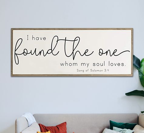 PRICES MAY VARY. Material:Wood. Size: 12"x22", if you want other size, you can contact us to custom. Perfect decor piece for a living room, dining room, hotel, spa, kitchen, bedroom, bathroom, or cafe. This sign is a great accent to any space. Makes a wonderful gift when you're planning to visit any family that you love! If You Have any questions,please feel free to email us. Unique home accent designed to bring farmhouse charm to any space Beautifully crafted from top quality wood and rope to e Bedroom Signs Above Bed, Bedroom Art Above Bed, Paddle Decor, Wood Signs Sayings, Art Above Bed, Finding The One, Large Sign, Bedroom Signs, Master Decor