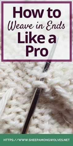 Knitting Hacks, How To Weave, Knitting Help, Knitting Basics, Knitting Instructions, How To Purl Knit, Crochet Instructions, Knitting Tutorial, Knitting Techniques