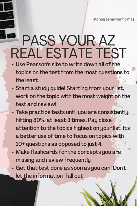 Real Estate Class Tips, How To Pass Real Estate Exam, How To Study For Real Estate Exam, Real Estate Study Tips, Real Estate School Tips, Passing Real Estate Exam, Real Estate Beginner Tips, Passed Real Estate Exam, Studying For Real Estate Exam