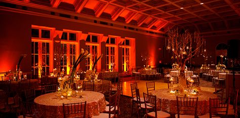 , amber uplighting Red Events, Uplighting Wedding, Gold Reception, Wedding Colors Red, Red Wedding Theme, Wedding Gifts For Guests, Event Lighting, Wedding Decor Elegant, Wedding Reception Decorations