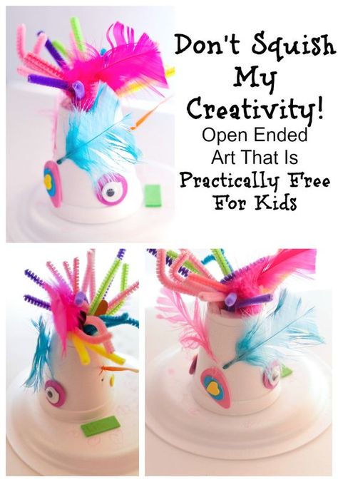 Check out the creative kids art we created and tips for how to do open-ended arts and crafts with your child. Even better these ideas are almost free! Reggio Emilia, Open Ended Art, Diy Collage, Preschool Art Projects, Open Art, Harry Potter Crafts, Kindergarten Art, Toddler Art, Fun Craft