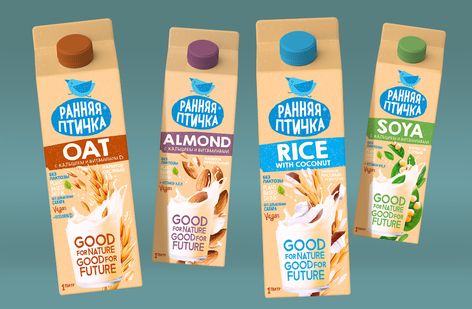 Milk Packaging Design, Organic Packaging, Mushroom Stew, Milk Packaging, Illustration Projects, Kids Logo Design, Flavored Milk, Plant Based Milk, Graphic Design Packaging