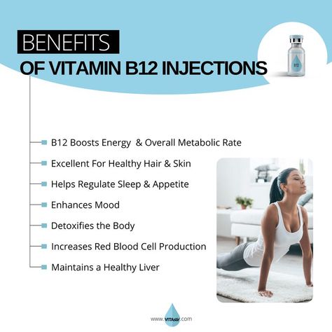 Vitamin B12 Injection Benefits in a number of ways. To read in detail head over to our website to learn  WHY you must have it!

Contact Details:
Email: Info@vitastir.com
Call : (248) 675-8089 for more details. B12 Injections Benefits Of, Injection Image, Vitamin Shots, Glutathione Benefits, Vitamin Injections, Vitamin B12 Injections, B12 Shots, Vitamin Therapy, Iv Vitamin Therapy