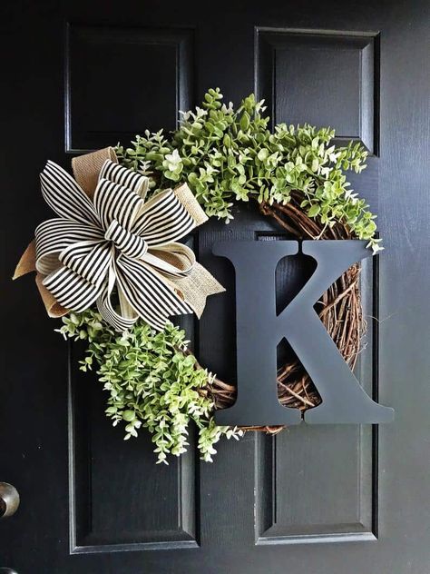 summer wreath, summer wreath ideas, summer wreath DIY, summer wreaths for front door, floral wreath, wreaths for front door, wreath ideas, monogrammed wreath Wreath Ring, Ring Wreath, Door Farmhouse, Summer Deco, Door Wreaths Diy, Front Porch Christmas Decor Ideas, Porch Christmas Decor Ideas, Porch Christmas Decor, Front Porch Christmas