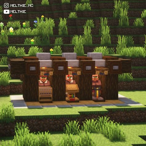 Villager Trading, Minecraft Creator, Minecraft Interior, Minecraft Blocks, Bangunan Minecraft, Minecraft House Plans, Cool Minecraft Creations, Minecraft Room, Minecraft Plans