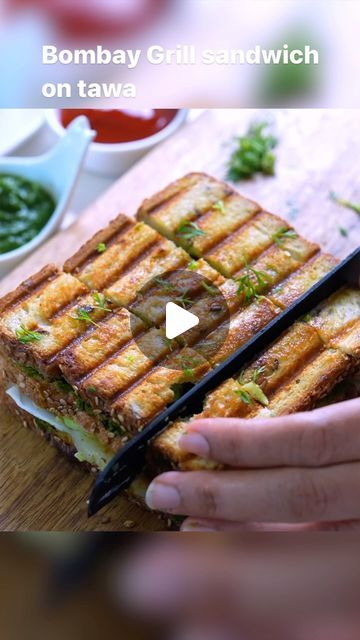 Bombay Sandwich, Grill Sandwich, Toast Sandwich, Savoury Recipes, Grilled Sandwich, Sandwich Recipe, Chutney, Savoury Food, Breakfast Recipes