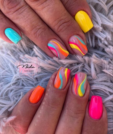 Nails Design For Summer, 2024 Color Trends, Summer Nails 2024, Summery Nails, Vibrant Nails, 2024 Color, Bright Nails, Short Acrylic Nails Designs, Nails 2024