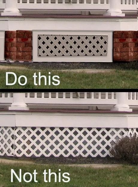 Porch Skirting, Porch Lattice, Deck Skirting, Porch Kits, Building A Porch, House With Porch, Porch Deck, Porch Design, Front Porches