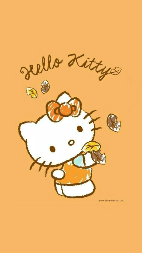 Hello Kitty Fall Wallpaper, Autumn Wallpaper Iphone, Hello Kitty Phone Wallpaper, Hello Kitty Halloween Wallpaper, Fall November, Hello Wallpaper, Hello Kitty Vans, Hello Kitty Imagenes, Inspirational Wallpaper