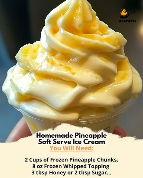 Pineapple Soft Serve, Chilled Desserts, Pineapple Chunks, Serve Ice Cream, Ice Cream Ingredients, Soft Serve Ice Cream, Frozen Pineapple, Summer Eating, Ice Cream Treats