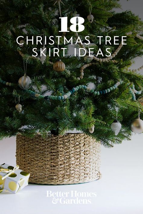 Christmas Tree Skirts Wicker, Scandinavian Christmas Tree Skirt, Under The Tree Decor, Skirt For Christmas Tree, Skirts For Christmas Trees, Metal Tree Skirt, Easy Tree Skirt Ideas, Diy Tree Skirts Christmas, Christmas Trees Skirts