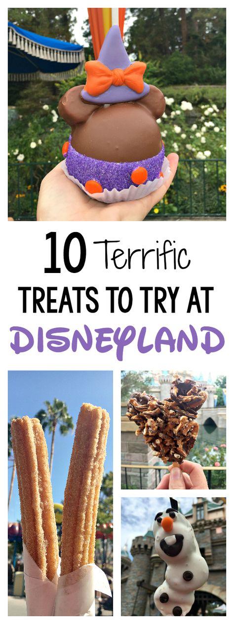 10 Best Treats to Try at Disneyland. #disney #disneyvacation #vacatioin Disneyland Treats, Disneyland Snacks, Disneyland Holidays, Best Treats, Trip To Disneyland, Disneyland Food, Disney Treats, Disneyland Tips, Halloween Time