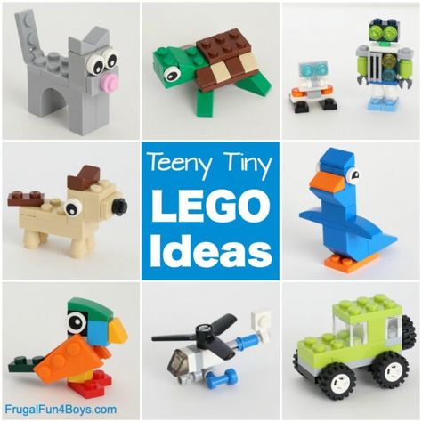 Frugal Fun For Boys and Girls - Engaging activities for kids of all ages. Lego Duplo Pattern Cards Free Printable, Tiny Lego Creations, Lego Instructions Step By Step Printable, Tiny Lego Builds, Lego Mini Builds, Lego Therapy, Easy Lego Creations, Minecraft Lego, Lego Mosaic