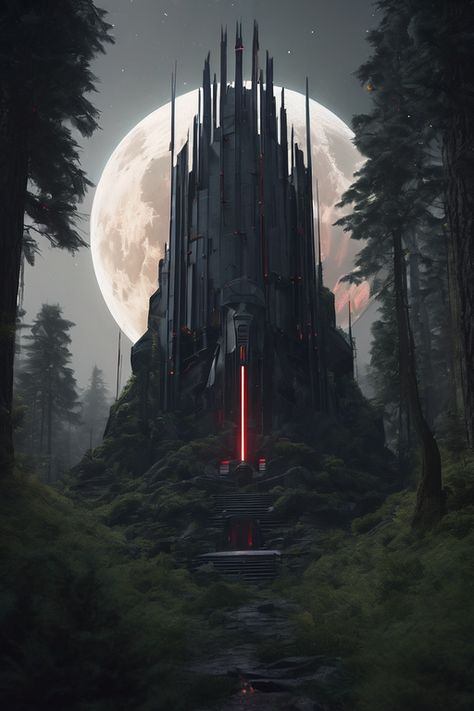 Sith Temple Concept Art, Star Fortress Art, Evil Fortress, Sci Fi Fortress, Sky Fortress Fantasy Art, Fortress Concept Art, High Tech, Creating Art, Sci Fi