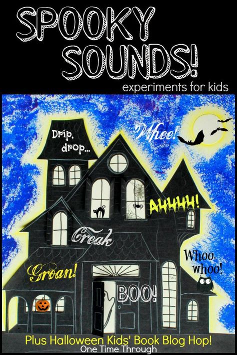 Spooky Sounds: Sound Effect EXPERIMENTS for Kids to go along with The Magic School Bus Haunted Sound Museum book/video   HUGE Halloween KIDS' Book Blog Hop! Perfect for making your own haunted house {One Time Through} #kids #Halloween #science #haunted Spooky Science, Sound Experiments, Positive Parenting Advice, Halloween Sounds, The Magic School Bus, October Books, Sound Science, Halloween Science, Book Video