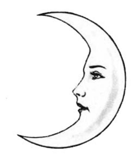 Big Crescent Moon Tattoo, Cresent Moon Drawing Easy, Crescent Moon Face Drawing, Shaded Crescent Moon Tattoo, Half Moon Face Drawing, Moon Side Tattoo, Crescent Moon With Face, Crescent Moon Face, Crescent Moon Tattoo With Face