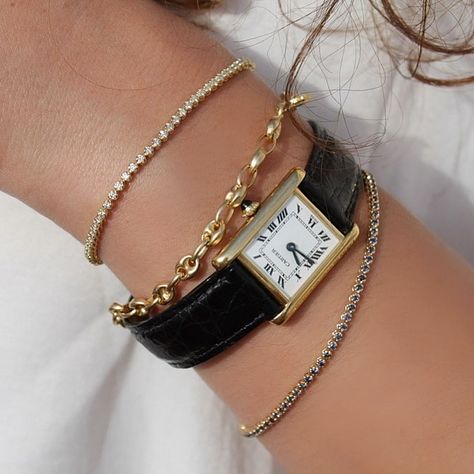 Candie Bracelets, Hand Candy Rings, Luxury Arm Candy, Cartier Arm Candy, Wrist Candy, Luxury Lifestyle Dreams, Square Watch, Tennis Bracelet, Wrap Watch