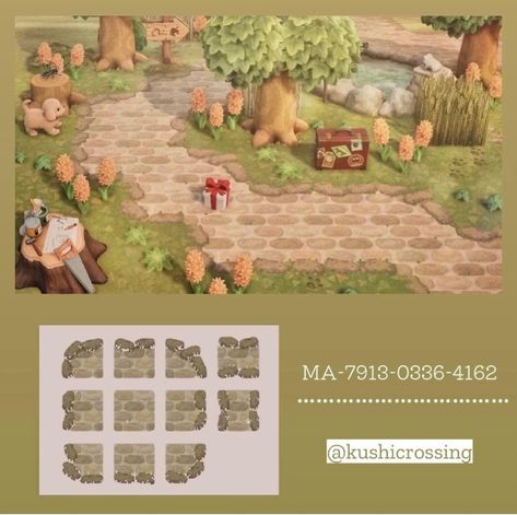 Animal Crossing Online, Cottage Core Animal Crossing, Acnl Paths, Cottagecore Animal Crossing, Animal Crossing Qr Codes, Future Islands, Motif Acnl, Acnh Cottagecore, Path Ideas