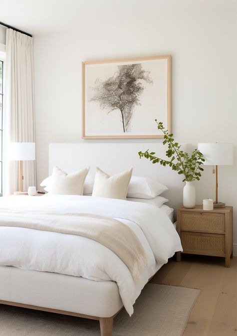 Master the art of bedroom decor with our comprehensive guide on "How to Arrange Pillows on a Bed." Explore various styles, from simple clean Clean Apartment Bedroom, Minimal Coastal Bedroom, Minamilist Clean Bedroom, Plain Room Ideas, Make Bed Aesthetic, White Walls Bedroom Ideas, Clean White Bedroom, Bedroom With White Bed, White Bedding Bedroom