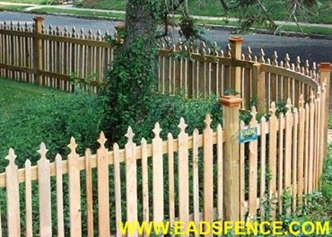 Show details for Victorian Picket Photo Gallery Picket Fencing, Wood Picket Fence, Picket Fence Panels, Vinyl Fencing, Diy Garden Fence, Fence Pickets, Picket Fences, Cheap Fence, Fencing Ideas