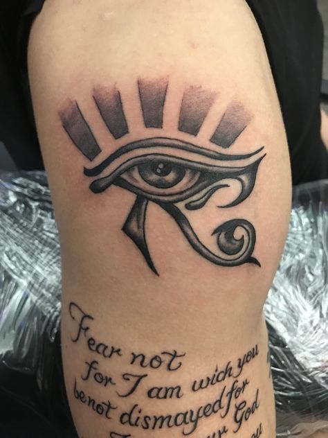 Black and Grey Eye of Rah tattoo Eye Of Rah Tattoo, Eye Of Rah, Tool Tattoo, Gray Eyes, Article Design, Design Image, Skin Art, Tattoo Design, Jesus Fish Tattoo