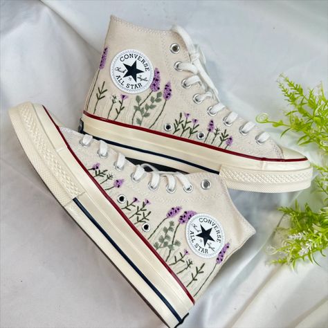 embroidered converse, embroidery converse, embroidery designs, shoes inspo, school shoes, cute shoes for school, pretty shoes sneakers, fall shoes, nike air, converse outfit, converse aesthetic, converse custom, converse shoes, converse plataforma, sepatu wanita sneakers, sneakers mode, sneakers outfit women, sneakers men fashion, jordan 4s, custom sneakers, custom shoes, wedding converse, converse for groom, converse for bride, street converse, converse women's, converse men's, converse pride Flower Converse, Floral Embroidery Shoes, Embroidered Converse, Converse Custom, Wedding Converse, Custom Converse, Hand Embroidered Flowers, Embroidery Shoes, Converse White