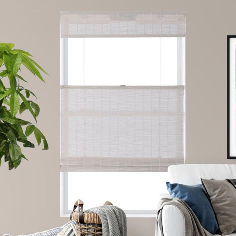 Super Value Cordless Top Down Bottom Up Bamboo Woven Wood Shade Highlight | Blindster Bamboo Window Shades, Pleated Shades, Woven Wood Shades, Bamboo Blinds, Bamboo Shades, Woven Wood, Bamboo Weaving, Room Transformation, Wood Shades