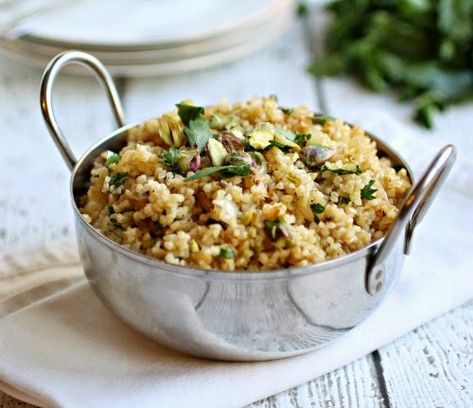 Nutty Whole Wheat Couscous Pilaf Couscous Pilaf, Whole Wheat Couscous, Spain Food, Couscous Recipes, Cajun Cooking, Recipe Page, Cauliflower Crust Pizza, Grain Foods, Side Recipes