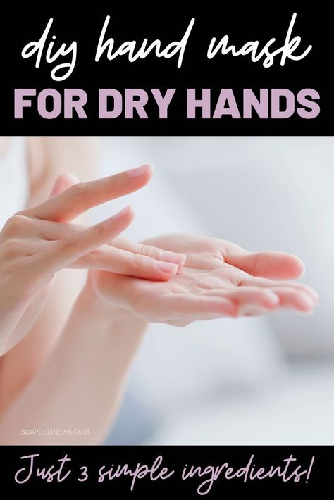 Moisturizing DIY Hand Mask for Dry Skin: Best hand mask for dry hands. Whether you have dry hands due to dry climate, the season or excessive hand washing, this DIY hand mask for dry skin is a simple, easy way to hydrate dry skin and help to restore the appearance of skin health. Keep reading to learn how to make an easy DIY hand mask recipe to nourish and hydrate your dry hands throughout the year, when your skin needs extra attention. Plus hand care tips on caring for dry skin. Hand Mask For Dry Hands, Diy Hand Mask, Dog Dry Skin Remedy, Baby Dry Skin, Best Foundation For Dry Skin, Dry Skin Diy, Dog Dry Skin, Primer For Dry Skin, Lip Care Diy