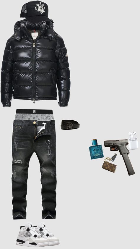 Nyc Drill Outfit, Uk Winter Drip, Drippy Outfit Ideas, Outfits Drip Hombre, Hood Dude Outfits, Uk Drip Outfits Men, American Drip, Flow Drip, Us Drip