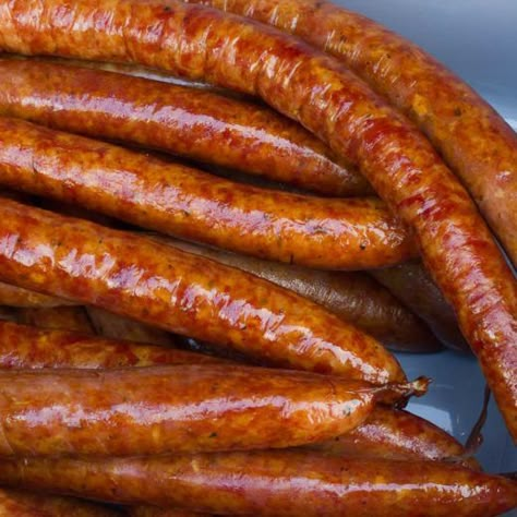 Smoked Kielbasa, Kielbasa Recipe, Homemade Italian Sausage, Portuguese Sausage, Cured Meat Recipes, Sausage Making Recipes, Smoked Sausages, Sausage Ingredients, Meat Curing