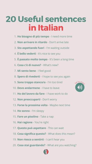 Italy Learning, How To Speak Italian, Basic Italian, Speak Italian, Learn To Speak Italian, Italy Trip Planning, Italian Grammar, Italian Vocabulary, Italian Lessons