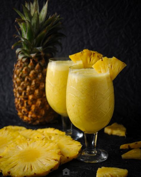 Pineapple Shake Photography, Pineapple Aesthetic, Fruit Shake, Pineapple Shake, Watercolour Journal, Paypal Giveaway, Light Drinks, Lite Beer, Fast Food Places