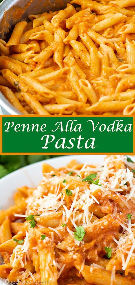 Penne A La Vodka Recipe, Easy Penne Alla Vodka, Alla Vodka Pasta, Vodka Pasta Recipe, Rose Pasta, Penne Alla Vodka, Vodka Pasta, Alla Vodka, Meatless Main Dishes