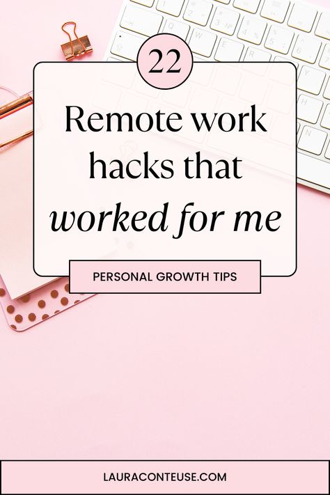 The Best Remote Work Hacks That Worked For Me Remote Job Office Ideas, Work Productivity Hacks, Remote Work Tips, Working Remotely Tips, Wfh Hacks, Remote Work Aesthetic, Work From Bed, Work From Home Aesthetic, Work From Home Essentials