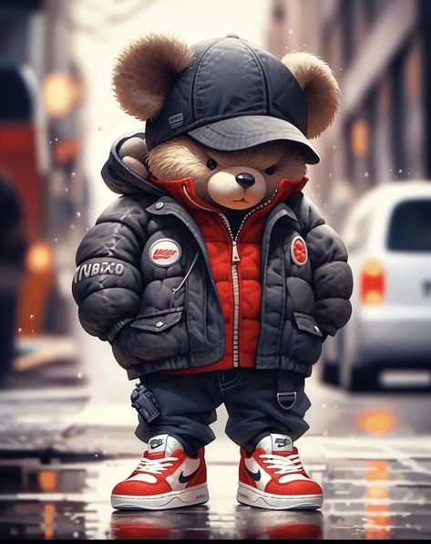 Bear Character Design, Free Android Wallpaper, 3d Karakter, Iphone Wallpaper For Guys, Wallpapers Cartoon, Typography Images, Bear Character, Image Swag, Swag Cartoon