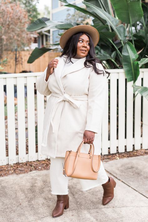 Plus Size Winter Neutrals with Lane Bryant | Musings of a Curvy Lady Winter Neutrals, Subtle Glam, Color Aesthetic, Military Ball Dresses, Look Plus Size, Winter Neutral, Cropped Wide Leg Jeans, Plus Size Winter, Celebrity Tattoos