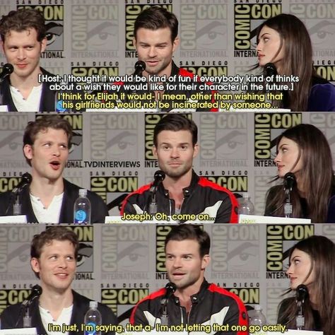 Originals Funny, Elijah Michaelson, Hayley And Klaus, Klaus The Originals, Funny Interview, Vamp Diaries, Vampire Diaries Memes, Vampier Diaries, The Originals Tv