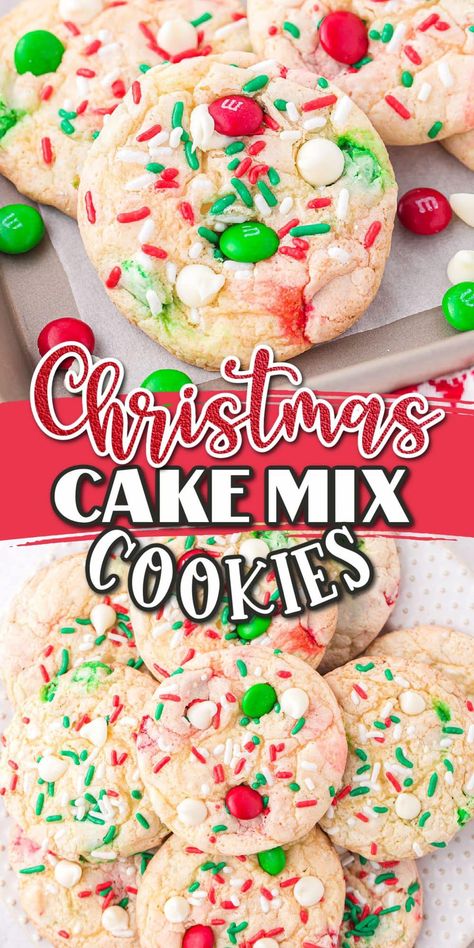 Christmas Cake Mix Cookies No Chill No Spread Gingerbread Cookies, Christmas Cookies Recipes Holiday Xmas, Cake Mix Pudding Cookies, Christmas Cake Mix Cookies, Cookies Board, Jar Cookies, Christmas Cookie Recipes Holiday, Christmas Cookie Swap, Christmas Cakes Easy